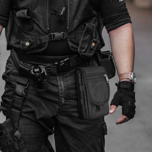 Multifunctional Belt Pouch for Men, Cell Phone Pouch, Waist Pocket, Portable, Perfect for Hiking, Camping, Climbing, and Outdoor Activities, Military