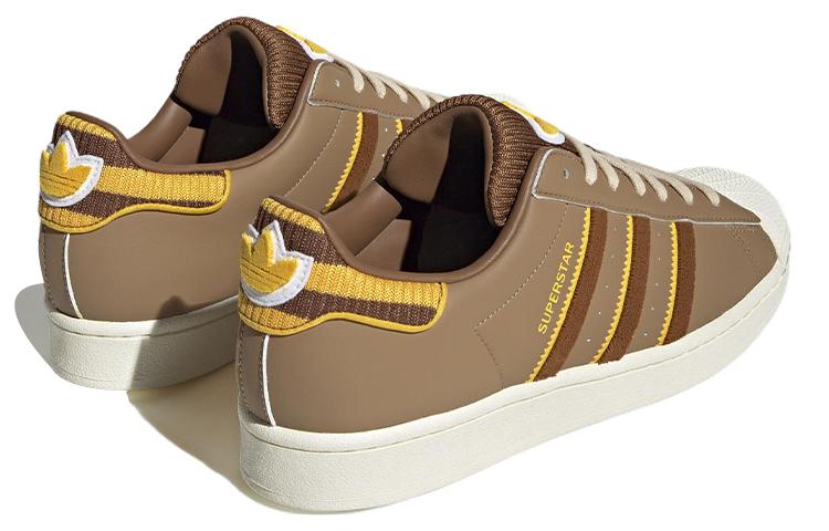 Adidas Superstar Shoes 'Brown White Yellow' IG3003