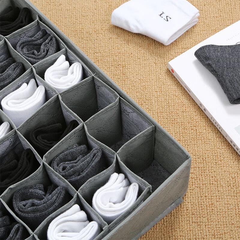 Czteroczęściowy składany zestaw pudełek do przechowywania z włókniny do organizacji bielizny