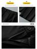 Schwarze Anzughose mit weitem Bein für Herren – Trendy Straight Fit für Frühling & Herbst
