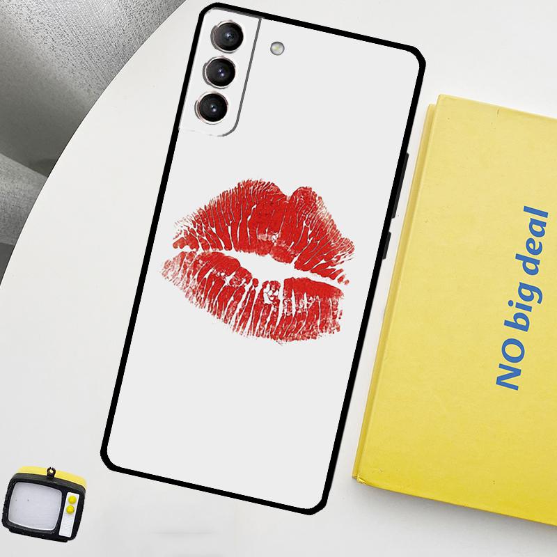 

Lipstick Love Fashion Phone Case For Samsung Galaxy S25 S26 Ultra S20 S21 S22 S23 Plus S24 Ultra S10 S25 FE Cover Galaxy S24