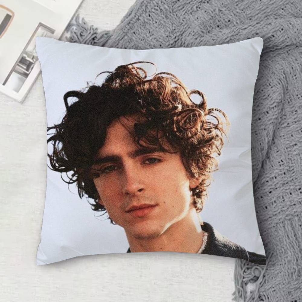 TTimothee Chalamet Doublesided Printed Square Decorative Cushion Cover for Sofa Living Room Home Decor