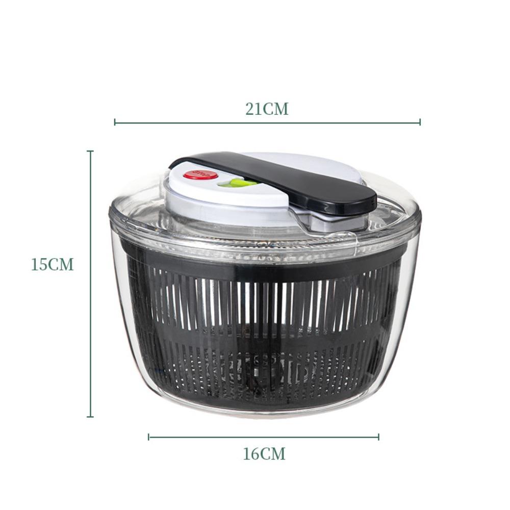 New Household Salad Dryer Salad Spinner Multifunctional Easy Press Vegetable Dehydrator Drainer Large Capacity Absorbent Basket