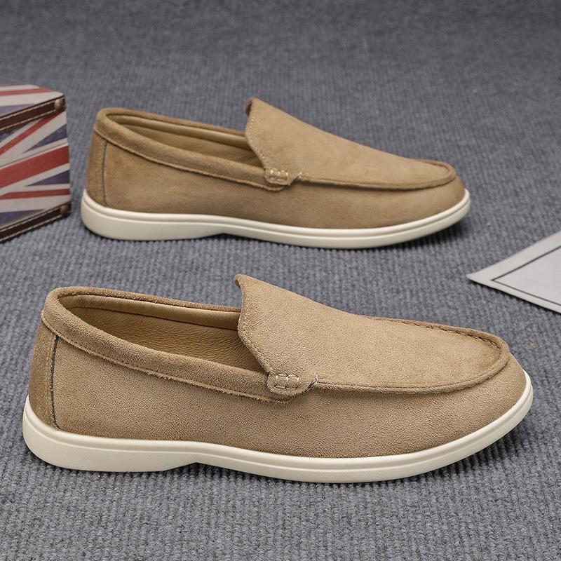 2025 autumn new men's shoes British style men's Doudou shoes fashion casual shoes youth low-top loafers