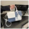 Small Square Bag with Niche Design Splicing and Contrasting Colors, Women's Daily Wear with Crossbody Bags and Fashionable Single Shoulder Bags