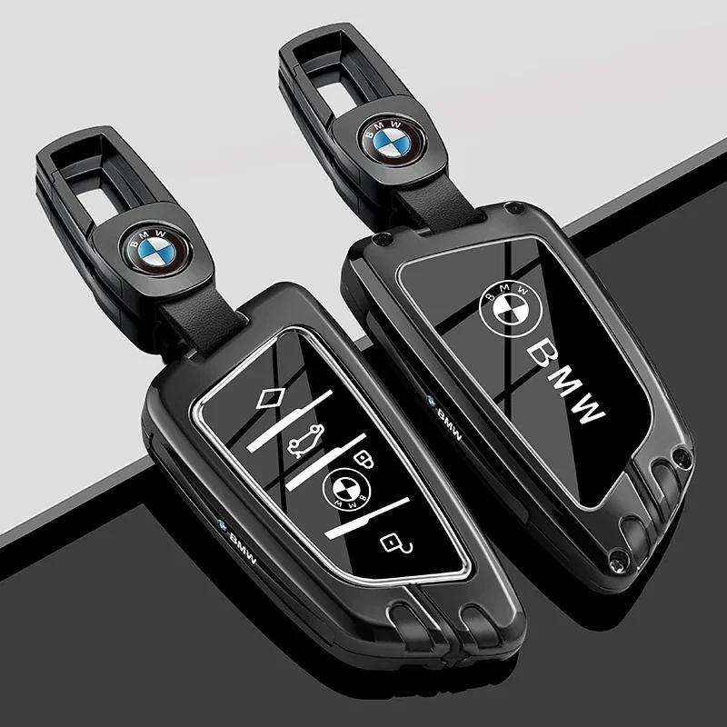 Car Key Case Cover Shell For BMW I7 X7 G07 LCI iX I20 X1 U11 7 Series G70 G09 XM U06 G81 M3 2023 Protector Fob Keychain GX6