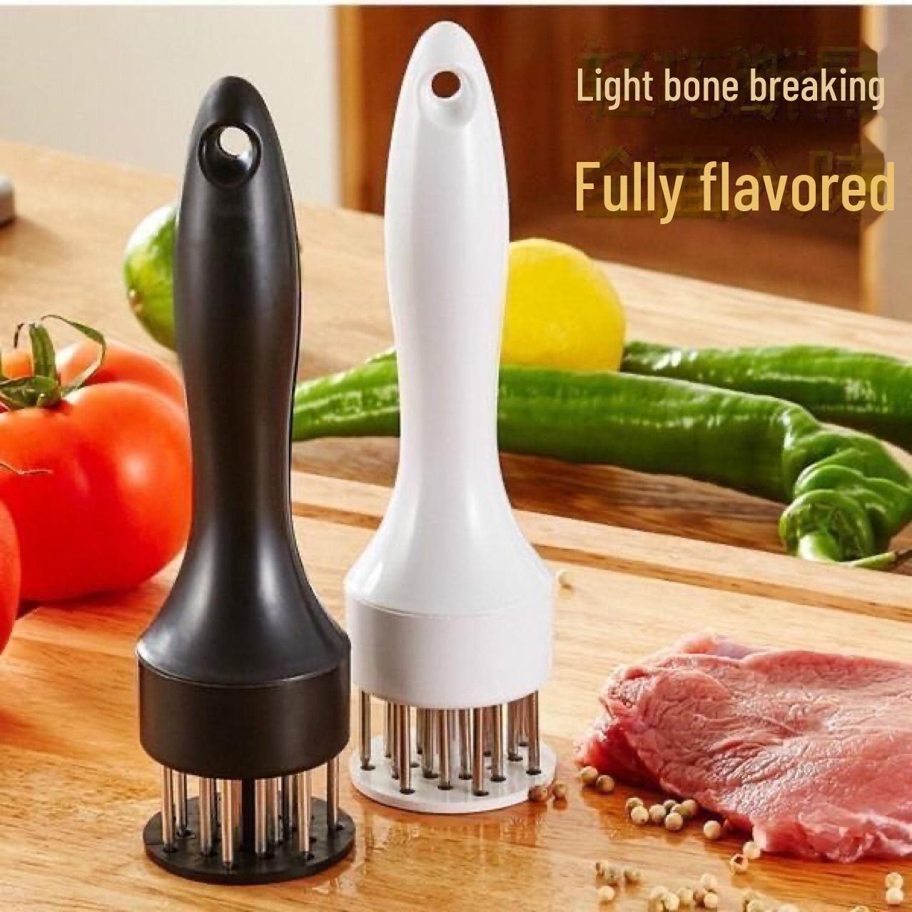 

Stainless Steel Meat Tenderizer Tool with Hammer and Needle Insert