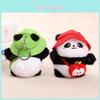 Panda Plüsch Schlüsselanhänger mit Hut für Mädchen Geschenkbeutel Zubehör