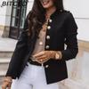 Women's Long-sleeved Fitted Button-down Blazer Jacket