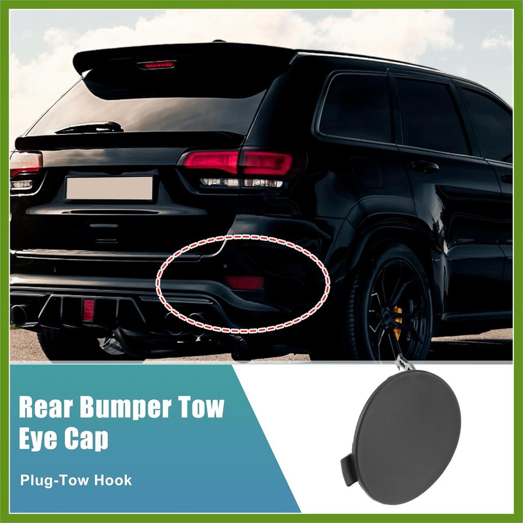 Rear Bumper Tow Hook Cover for Jeep Cherokee 2014-2018 Rear Bumper Tow Hook Eye Cap 68203273AE Replace Parts Vehicle Components