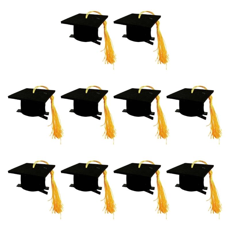 Felts Graduation Cap For Commencement Ceremony Party Photo Props And Costume Accessories Headwear for Degreeholders