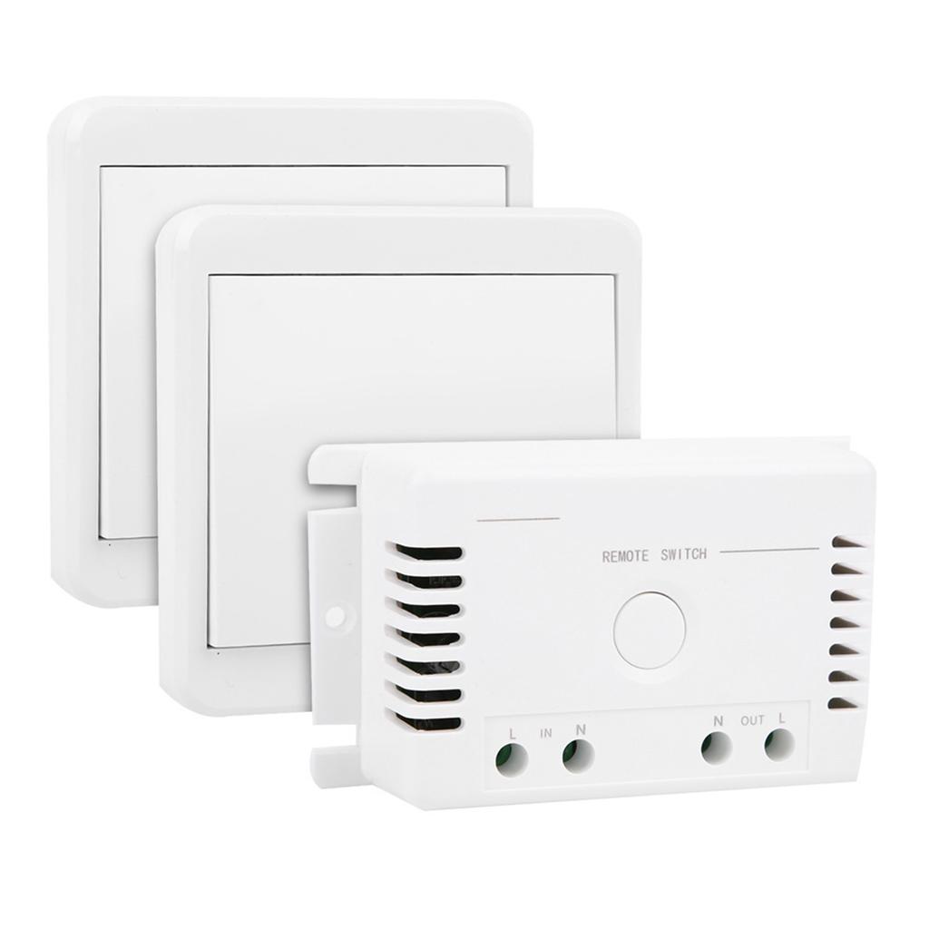 433MHz Wireless Switch Remote Control Double Control Panel Relay Transmitter AC85‑250V
