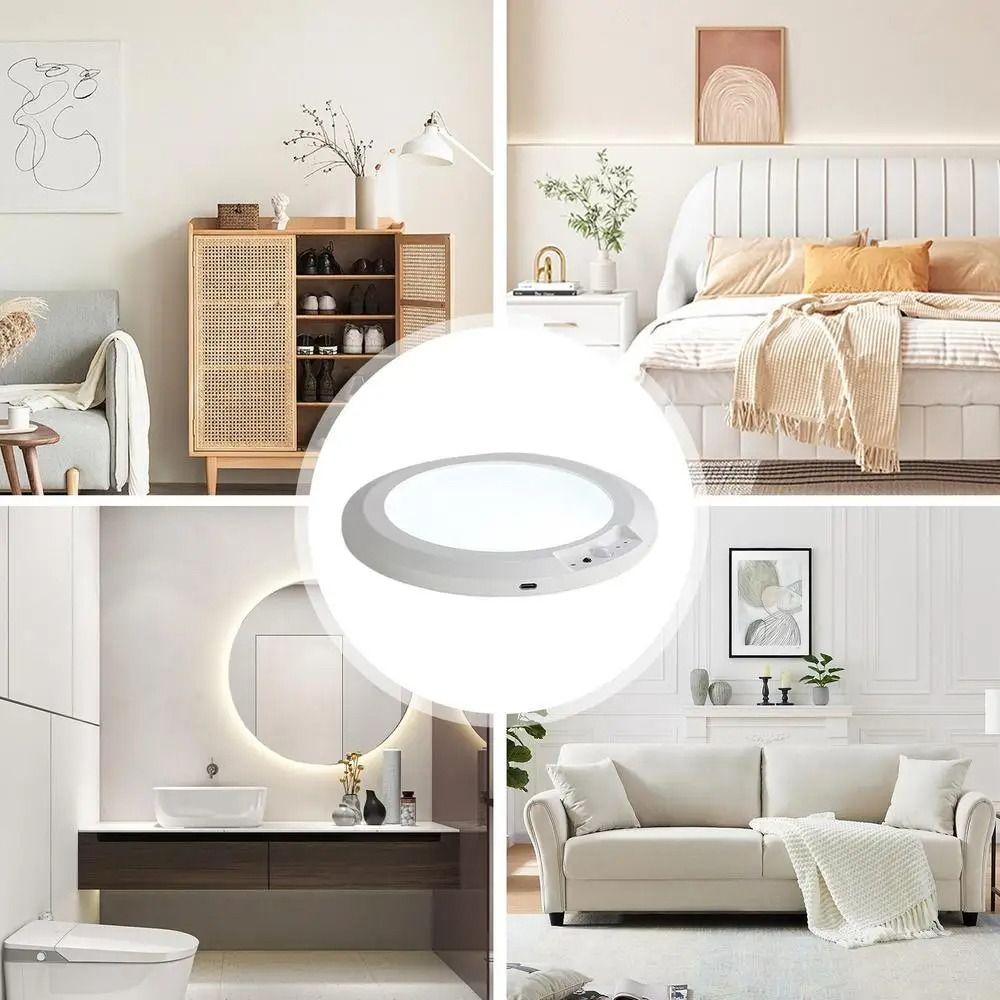Round Ceiling Light Wireless Induction LED Closet Lamp Practical Night Light  Entrance