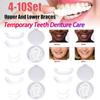 2 Pairs Comfort Upper and Lower Jaw Denture Regain Confident Smile False Teeth Braces and Whitening Substitutes