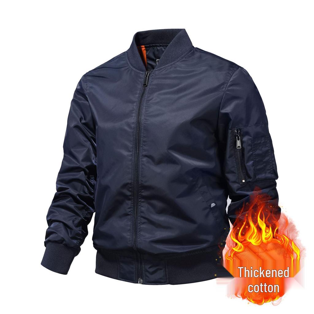 Men's Trend 2026 Thickened Baseball Collar Cotton Jacket - Autumn/Winter Loose Fit