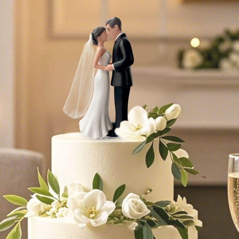 Elegant Couple Wedding Cake Topper Bride & Groom Figurines  for Anniversaries,Engagements