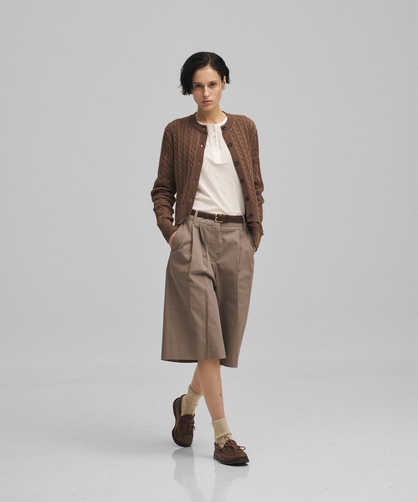 ANOTHER OFFICE WOMEN W. Officer Bermuda Pants (Dark Mink)
