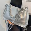 Small Vintage Pleated Shoulder Bag Women's Summer 2023 New Korean Retro Chain Crossbody Bag