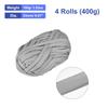 4 Rolls Elastic Fabric Cloth Yarn T Shirt Crochet Yarns Thick Knitting Yarns for DIY Bag Carpet Cushion 14.11oz/ 400g