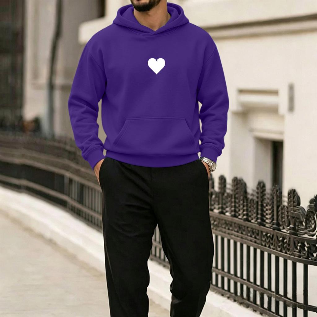 Men's Hawaiian Print Hooded Sweatshirt Casual Pullover