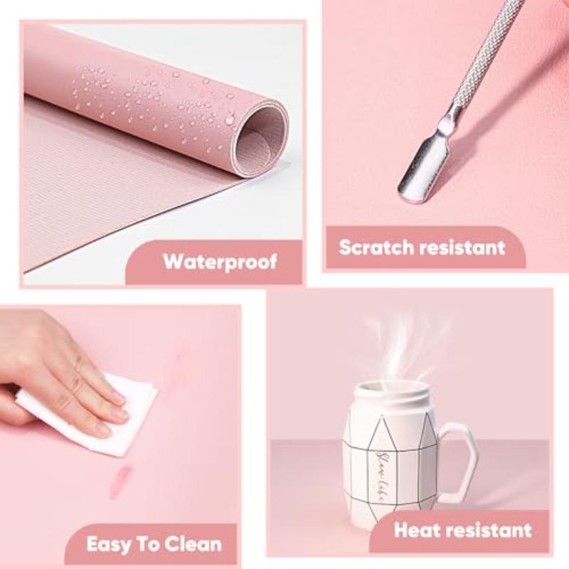 1pcs 80x40cm Foldable Art Desk Pad Studio Desk Pad Anti Slip Writing Pad Waterproof Desktop Protection Pad Extended Mouse Pad