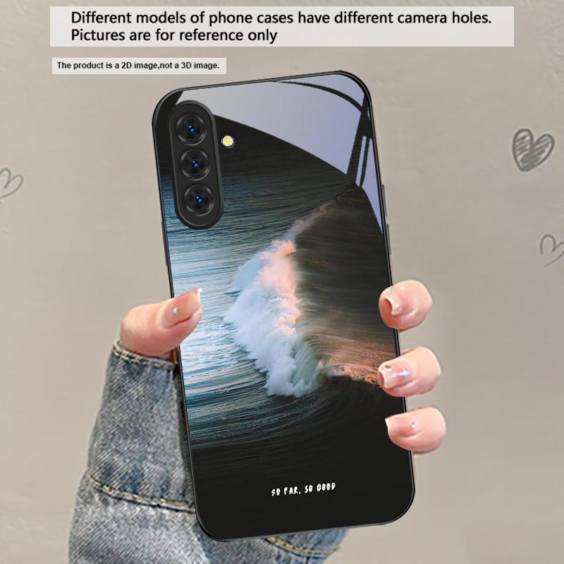 

Dark colored seawater For Samsung Galaxy A30 A31 A32 A33 A34 A35 A42 A30s A20 A25 A26 A51 A56 A54 A72 A73 A70 Glass Phone Case Galaxy A20