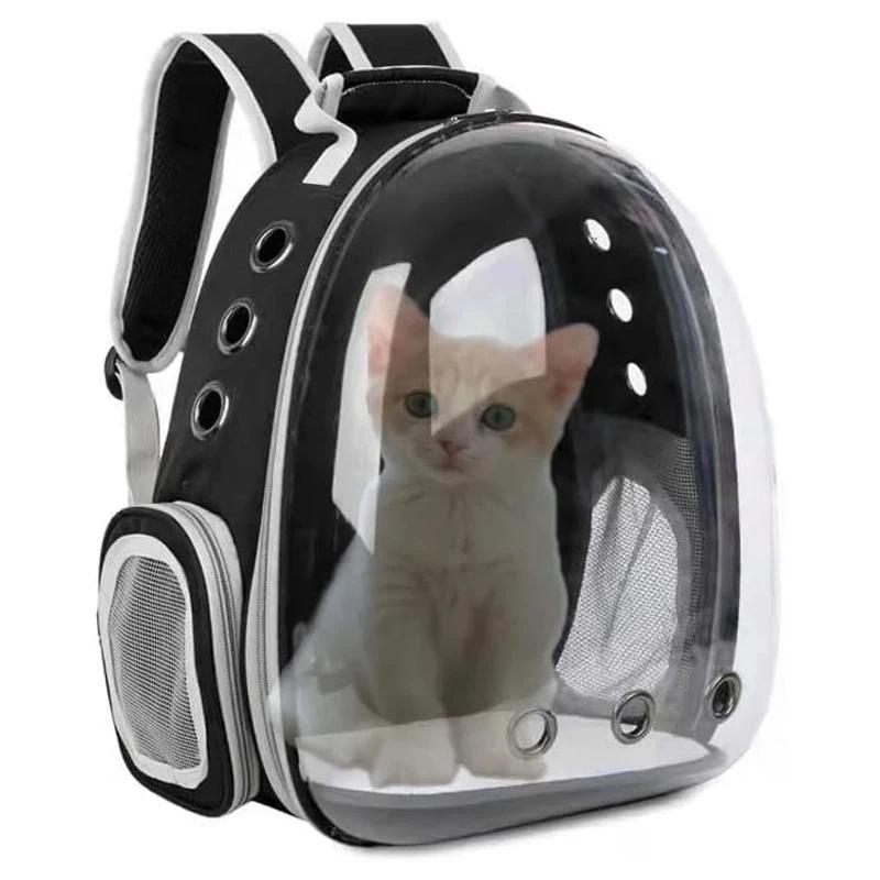 Cat Pet Carrier Backpack - Transparent Capsule Bubble Design, Breathable for Small Animals (Puppy/Kitty/Bird), Ideal for Travel