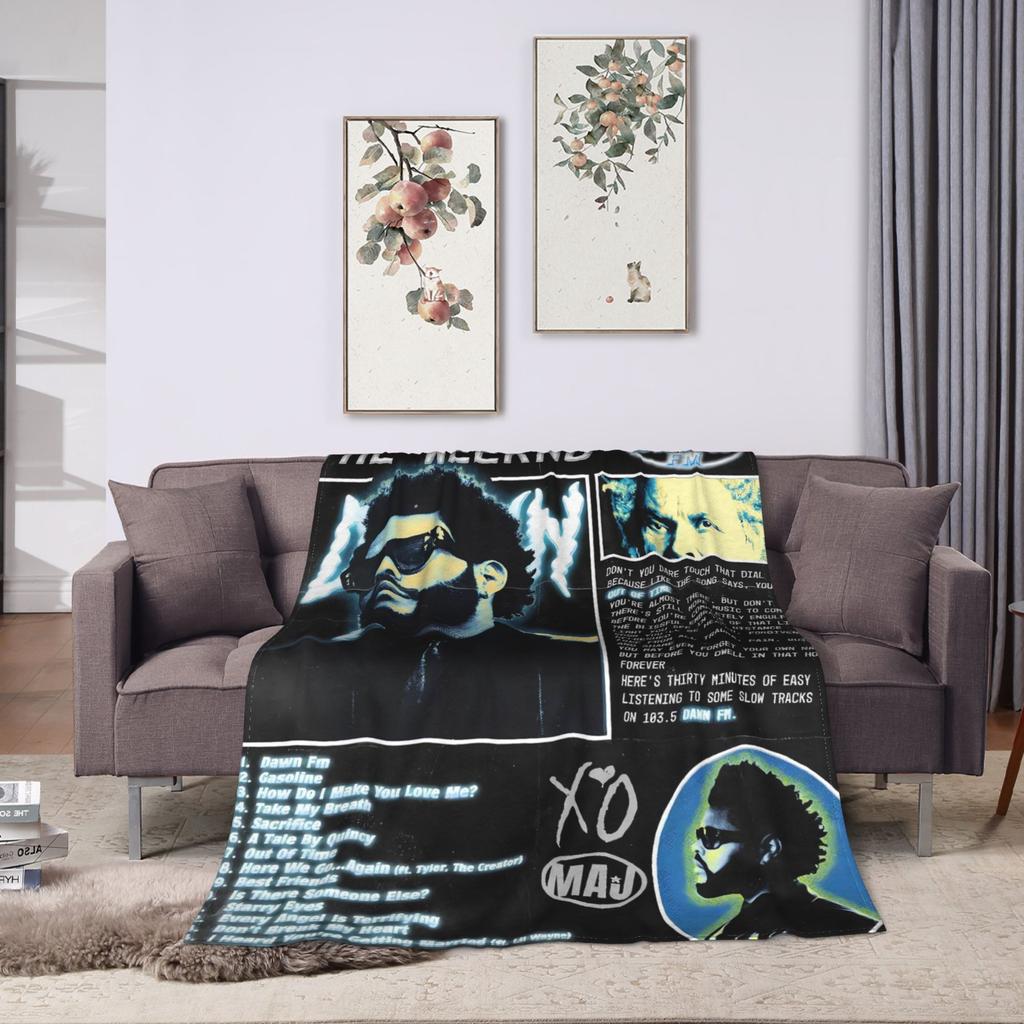 The Weeknd Xo Album Flannel Blanket Warm Throw Blanket For Home Decor Airplane Travel Novelty Bedspread Sofa Bed Cover