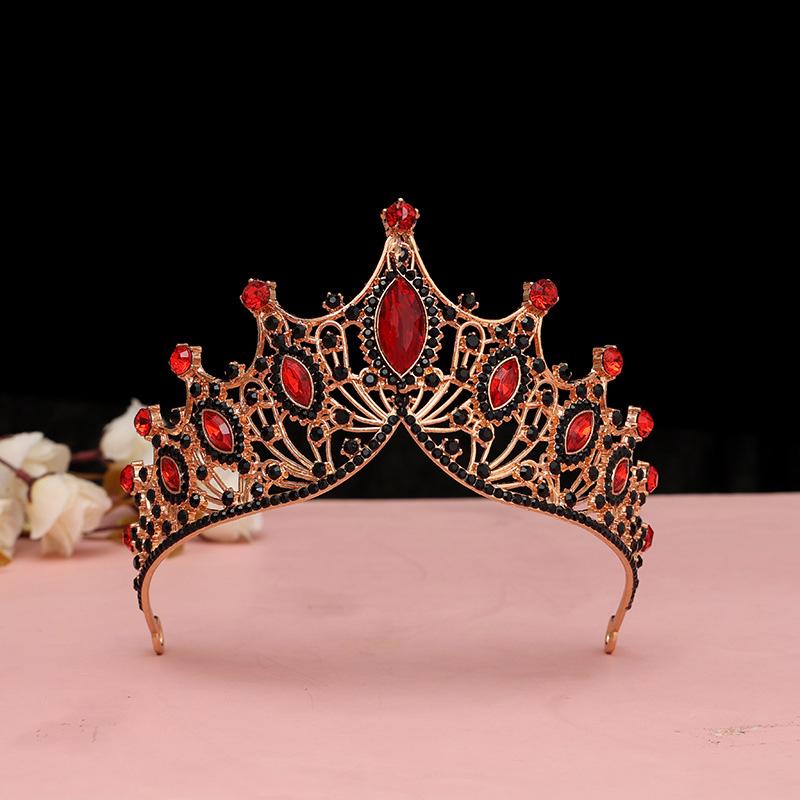 Hair Dress Jewelry Vintage Headwear Baroque Princess Queen Elegant Rhinestone For Wedding Tiara Crown Hair Accessories