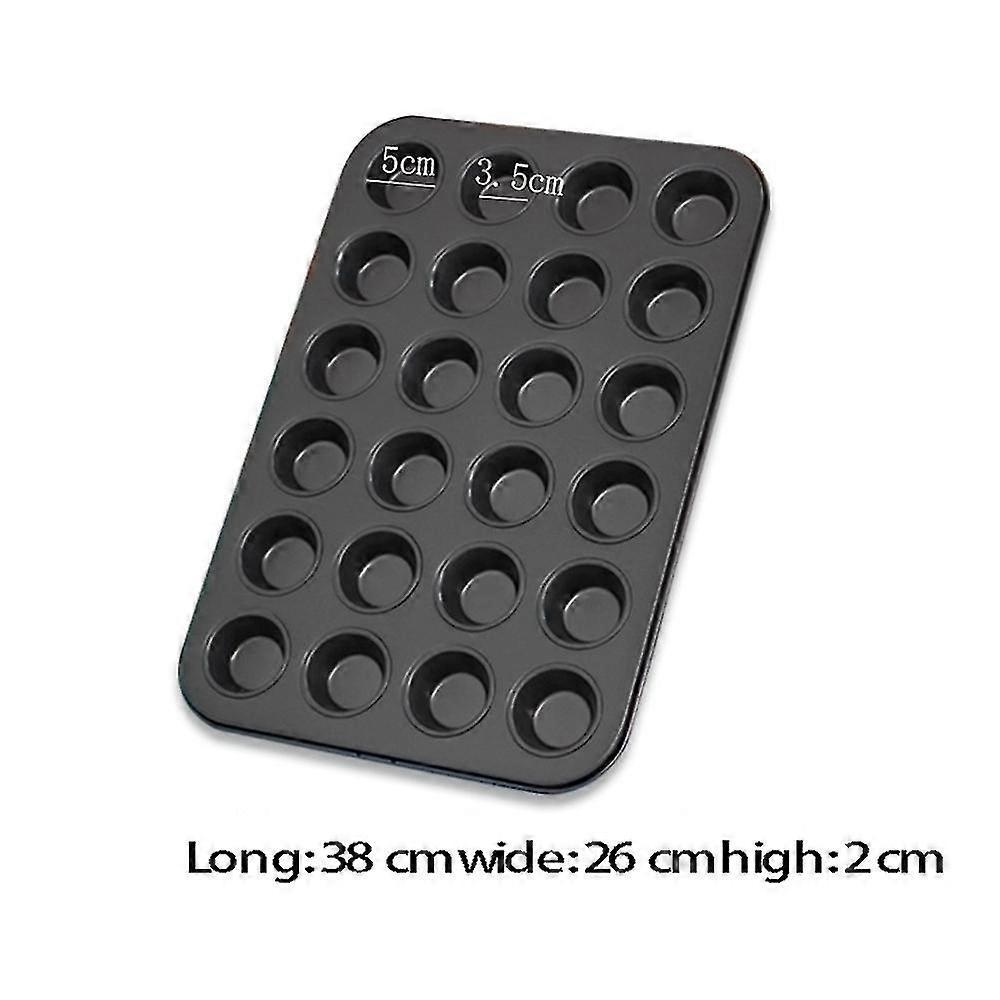 Non-stick Round Cupcake Mold Pan Muffin Tray Carbon Steel Baking Pan Pudding Bakeware Biscuit Pan(l)