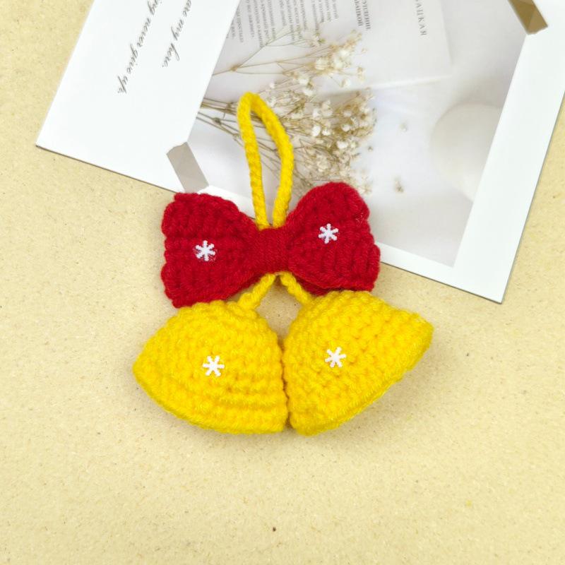 Completed Christmas Bell Keychain Cartoon Pendant - Cute DIY Ornament & Small Gift Accessory