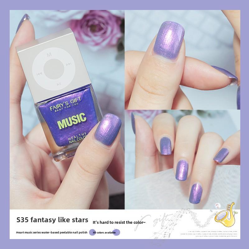 New Water-based Nail Polish, No-bake, Long-lasting, Fast-drying Peelable Nail Polish, Odorless, Transparent and White Nail Polish