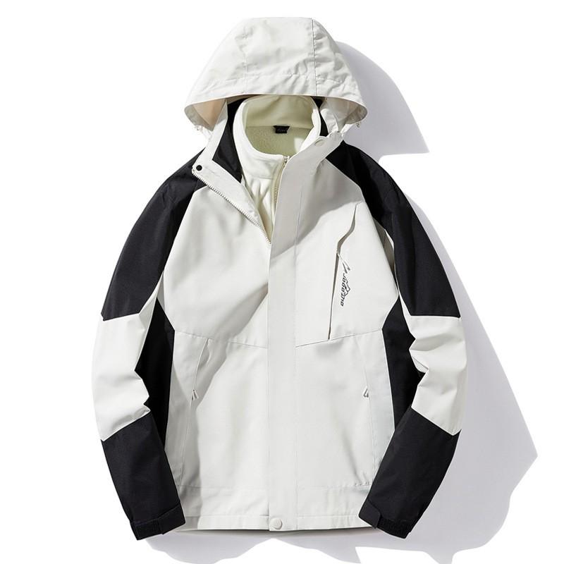 3-in-1 Waterproof Windproof Outdoor Jacket Men Women With Removable Fleece Liner Winter Hiking Climbing Coat