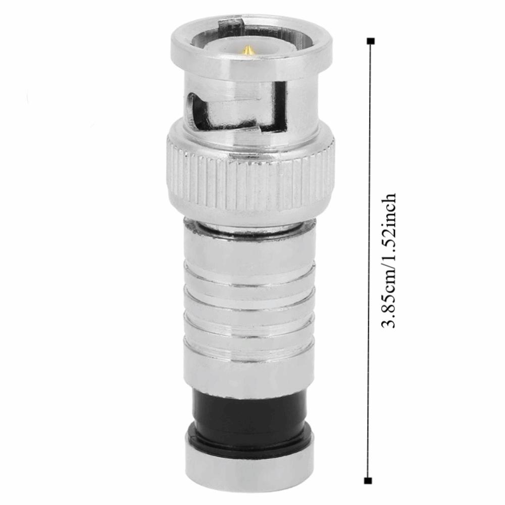 10PCS 75 Ohm BNC Connector Compression Coaxial Q9 Adapter  for RG59 CCTV Systems
