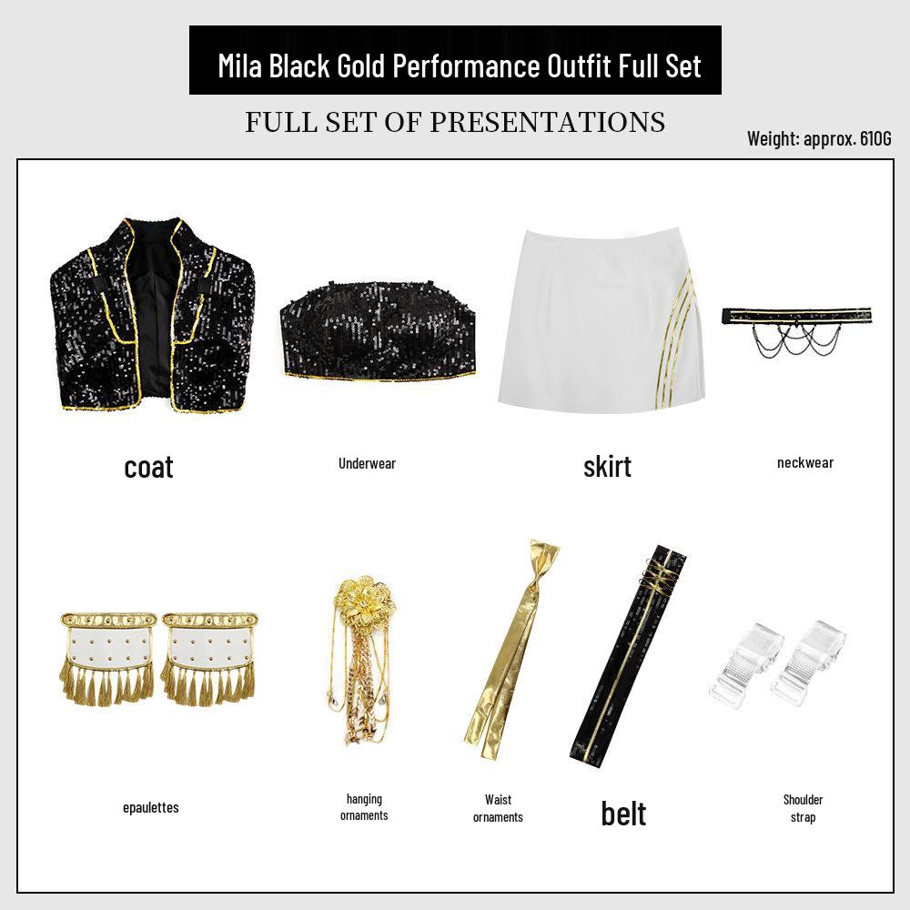 Kpop Demon Hunter Girl Group Cosplay Set - Rumi, Zoey, Mila White Stage Outfits