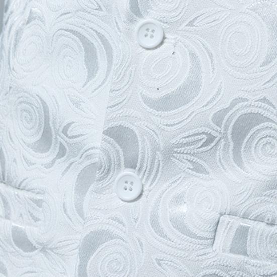 Männer Weste Mantel Ärmellos Blumendruck Formale Slim Fit Strickjacke Hochzeit Party V-ausschnitt Plus Größe Einreiher Bräutigam Weste Männer Kleidung
