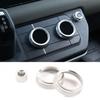 For Defender 110 - Silver Aluminum Central Console Ac Knob Cover Trim 3X