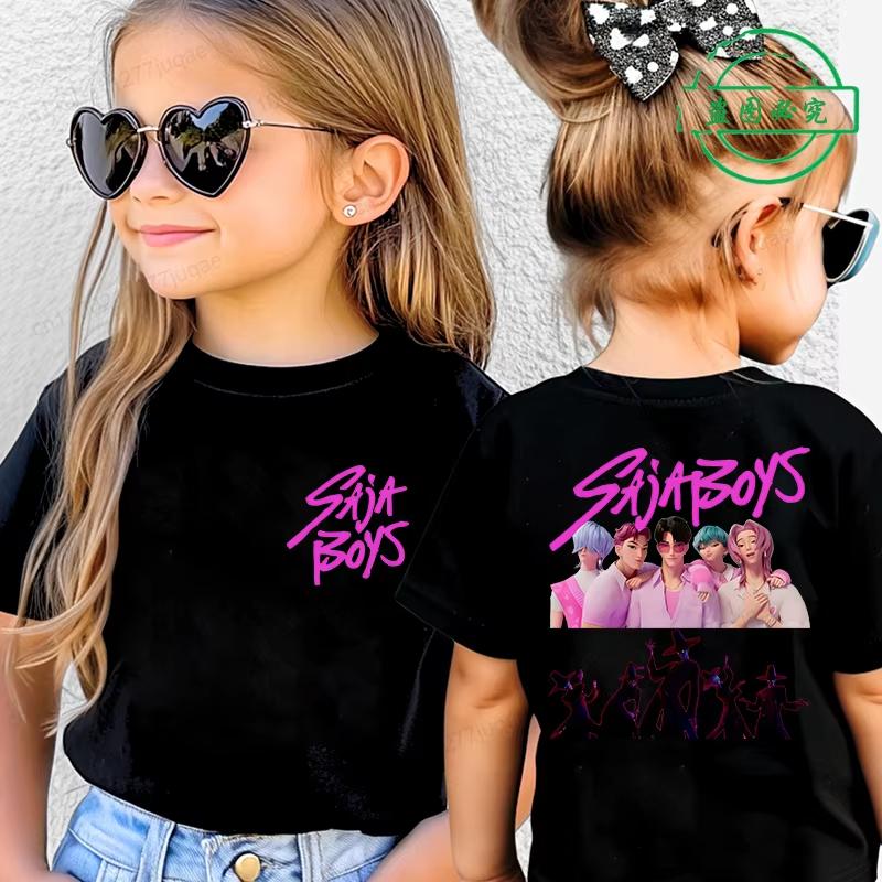 T-Shirts Mädchen Kinderbekleidung Oberteil Cartoon-Druck Kurzarm Kleidung Mode Mädchen T-Shirt Kinder T-Shirt