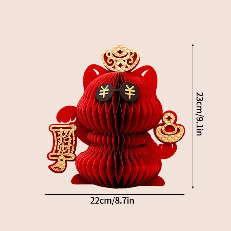 3D Papierornament Wabenpapier Tischvase Frühlingsfest Weihnachten Rotbraune Dekoration Hochzeit Hängende Kürbisornament