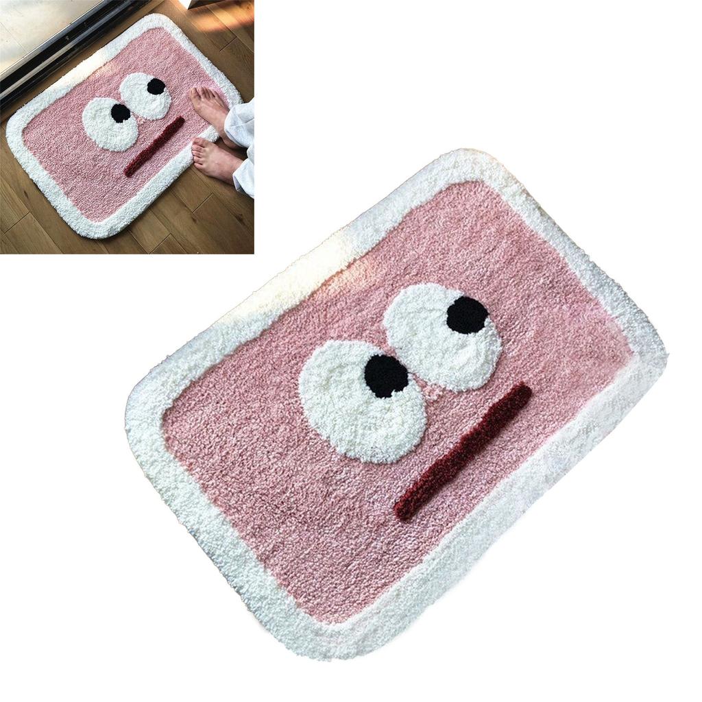 Indoor Door Mat Water Absorption Indoor Floor Blanket for Home Bathroom Toilet Lovely Pattern Pink
