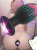 APP-kontrollert analpluggvibrator, analpluggvibrator med LED-lys, kvinnelig G-punktsdildovibrator, vaginal masturbator, analplugg sexleketøy for voksne
