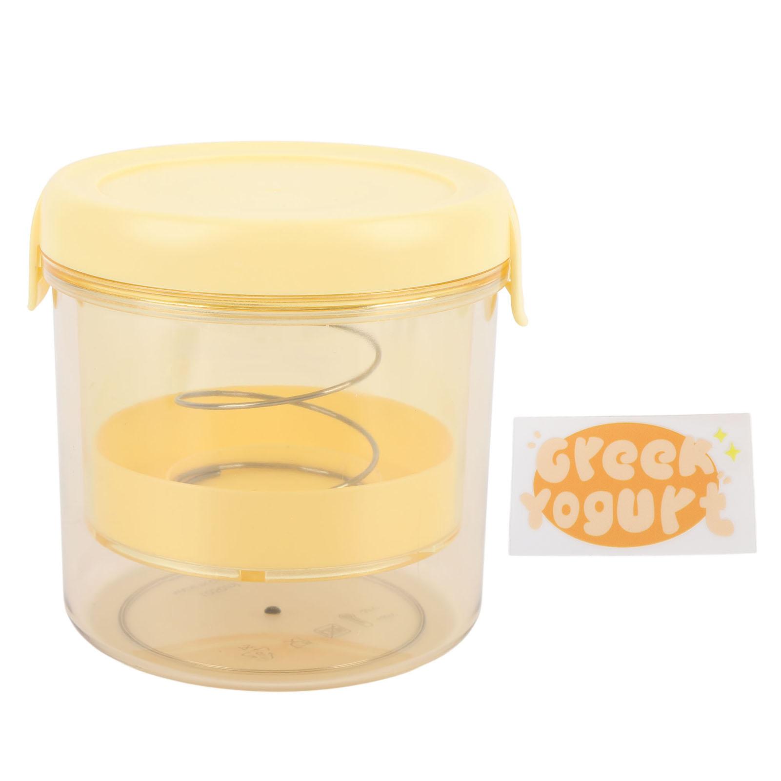 

Греческий йогурт стрейнер с крышкой, мелкая сетка, фильтр для йогурта для домашнего густого греческого йогурта Yellow