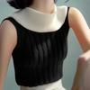 Women's Vest Knit Top Turtleneck Summer Thin Lining Sleeveless Top Fitted Spring Autumn Style