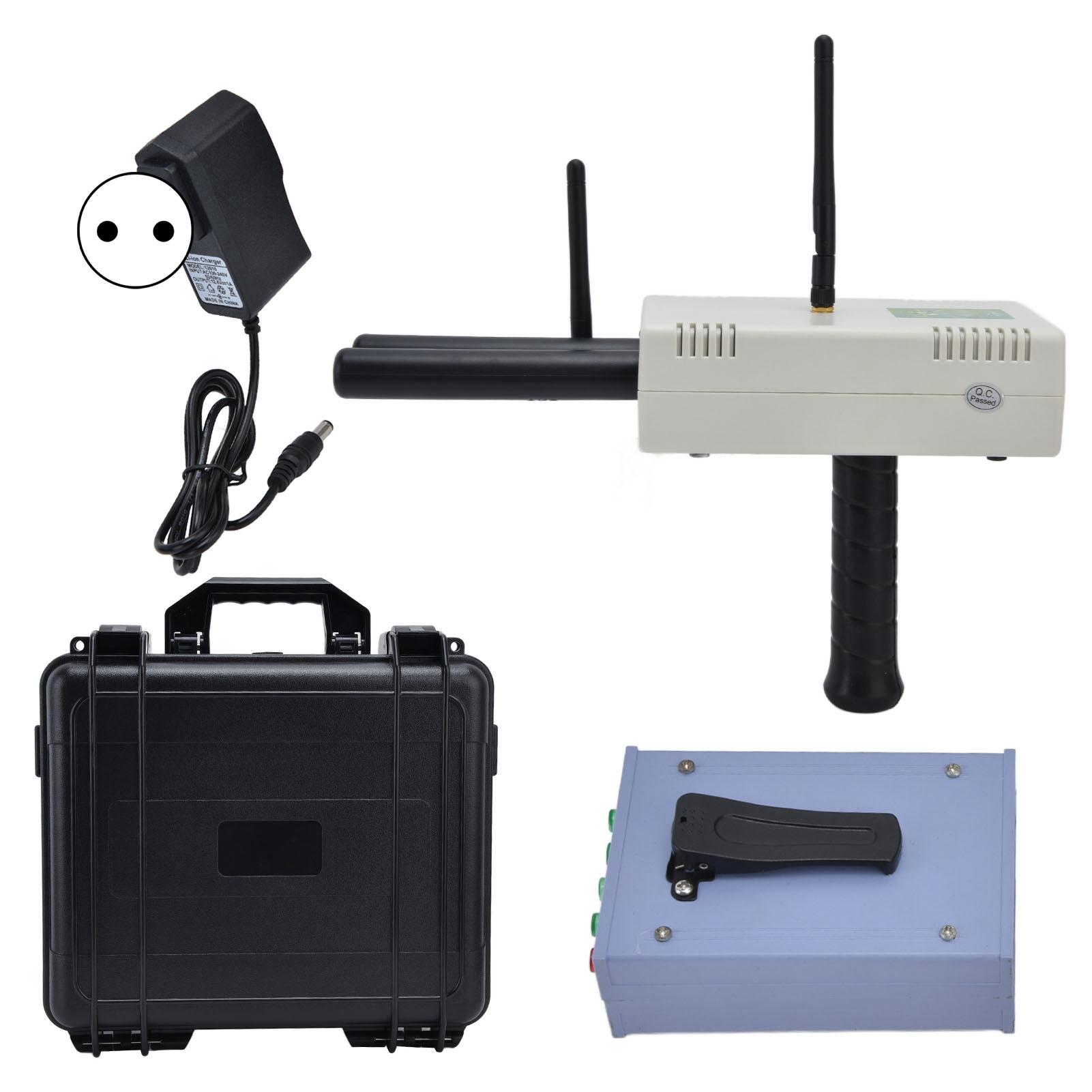 

Металлоискатель AKS Remote 1500m Большой диапазон сканирования металла Медь Серебро Золото Искатель сокровищ UK Plug