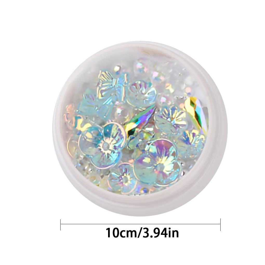 Nail Art Crystal Flower Shining Rhinestone Pearl Nail Sequin Rhinestone Manicure Decoration