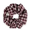 Adit Check Scrunchie_wine