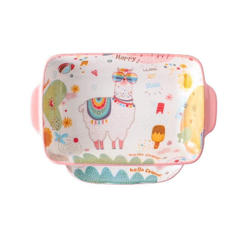 

Cartoon Alpaca Ceramic 9-inch Baking Dish