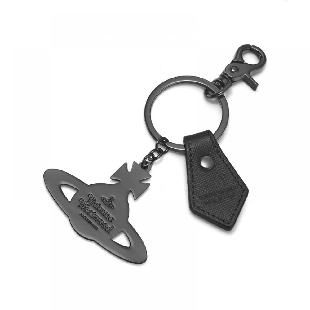 Vivienne Westwood 8203011ru Om0014 N401 Saffiano Gehämmert Gunmetal Orb Schlüsselanhänger