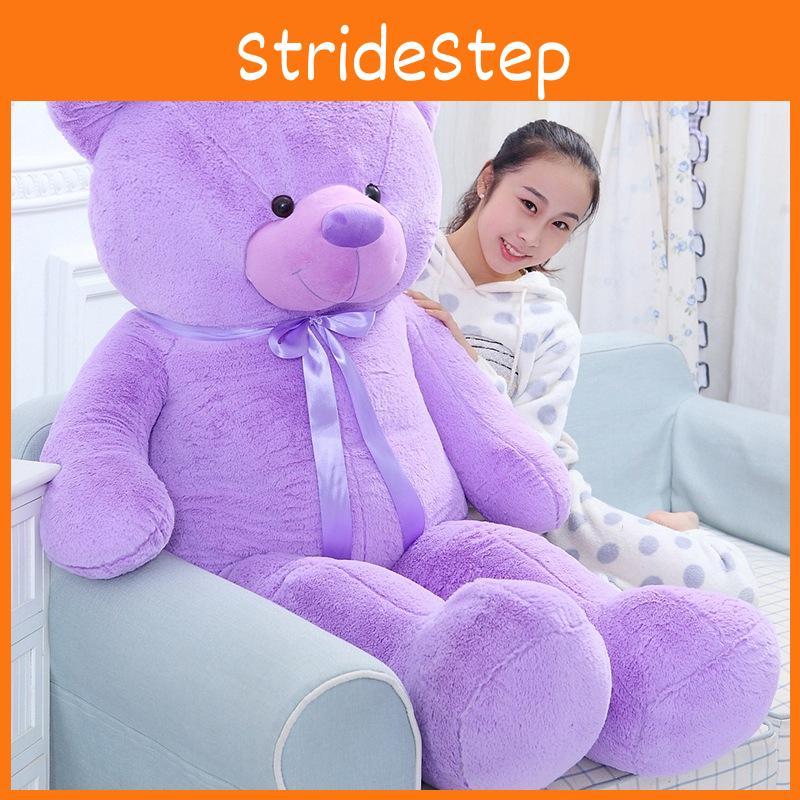 Large Purple Teddy Bear Plush Toy Cute Cartoon Girl Birthday Holiday Doll Gift
