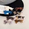 Acetic Acid Animals Hairpin Small Cute Side Clip Personalized Cat Shaped Hair Clip  Girls